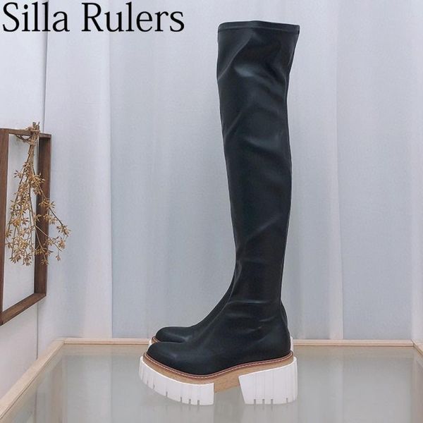 boots thick sole over the knee women round toe elastic woman slip on pointed motorcycle long, Black
boots thick sole over the knee women round toe elastic woman slip on pointed motorcycle long, Black