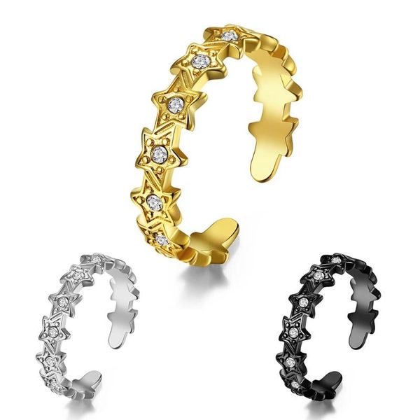 wedding rings 3 colors stacked stars shiny cubic zircon women's female titanium steel finger ring anniversary girl gift jewelry, Slivery;golden
wedding rings 3 colors stacked stars shiny cubic zircon women's female titanium steel finger ring anniversary girl gift jewelry, Slivery;golden