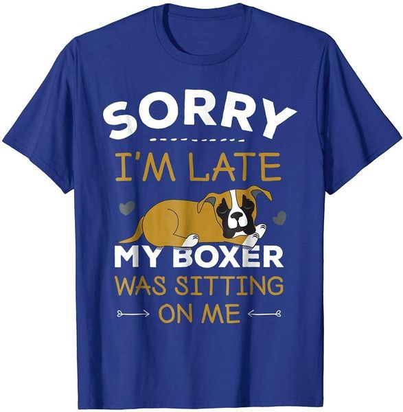 boxer dog t-shirt -sorry i'm late my boxer was sitting on me size s-5xl, White;black
boxer dog t-shirt -sorry i'm late my boxer was sitting on me size s-5xl, White;black