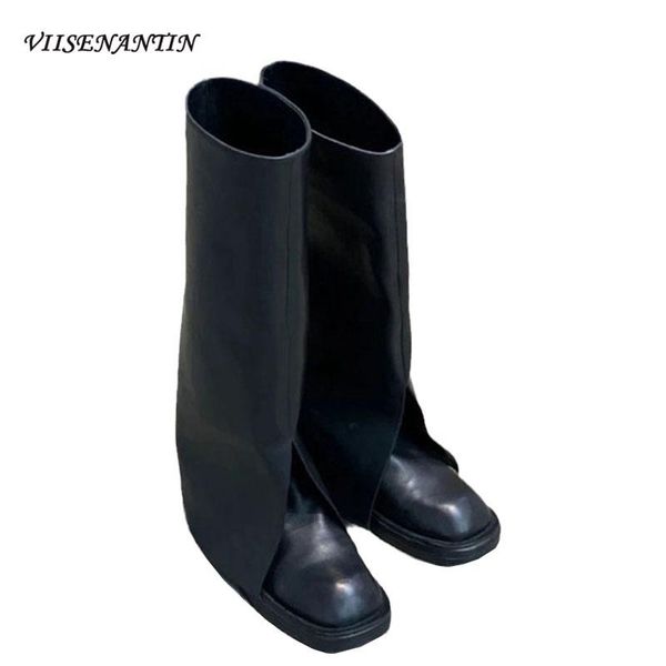 boots black straight cowhide knight autumn and winter women's sleeve thick mid-heel square toe trousers high
boots black straight cowhide knight autumn and winter women's sleeve thick mid-heel square toe trousers high