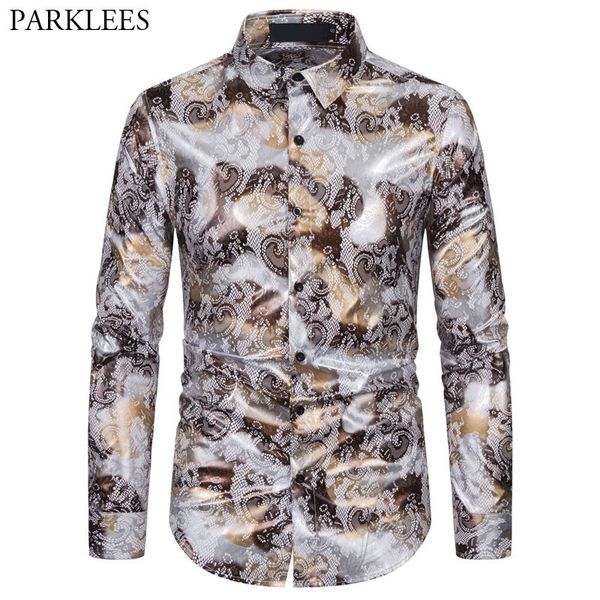 paisley floral print bronzing mens shirt casual slim fit men long sleeve shirts button up shirt for men party dance men clothes 210524, White;black
paisley floral print bronzing mens shirt casual slim fit men long sleeve shirts button up shirt for men party dance men clothes 210524, White;black