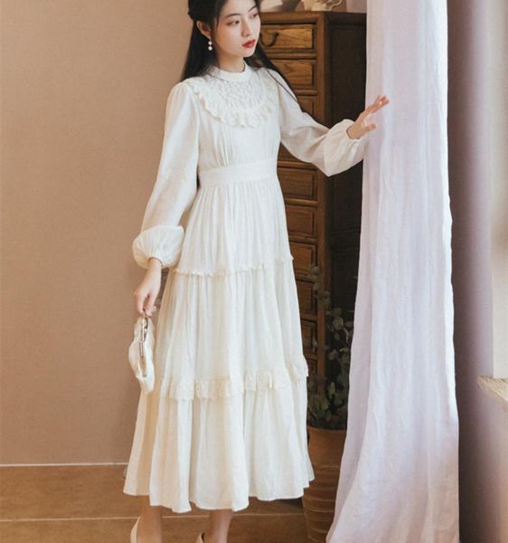 casual dresses korean design white lace fairy dress vintage o-neck lantern sleeve long princess vestido branco robe blanche, Black;gray
casual dresses korean design white lace fairy dress vintage o-neck lantern sleeve long princess vestido branco robe blanche, Black;gray