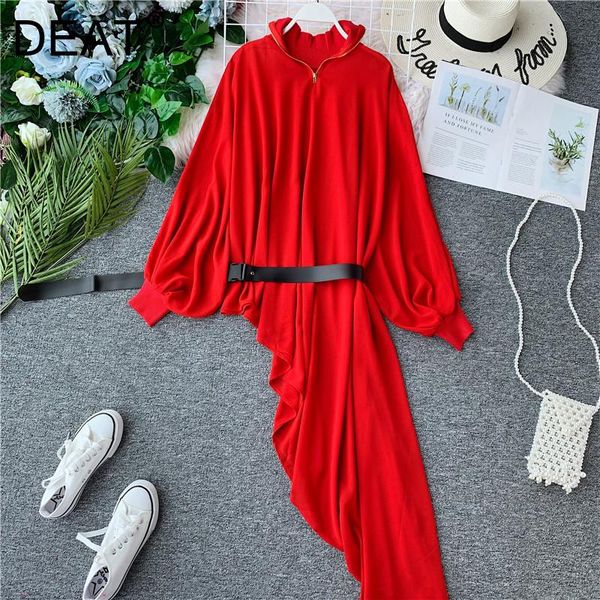 casual dresses deat women solid dress irregular sashes stand collar long lantern sleeve arrivals lady fashion autumn 2021 11j0272, Black;gray
casual dresses deat women solid dress irregular sashes stand collar long lantern sleeve arrivals lady fashion autumn 2021 11j0272, Black;gray