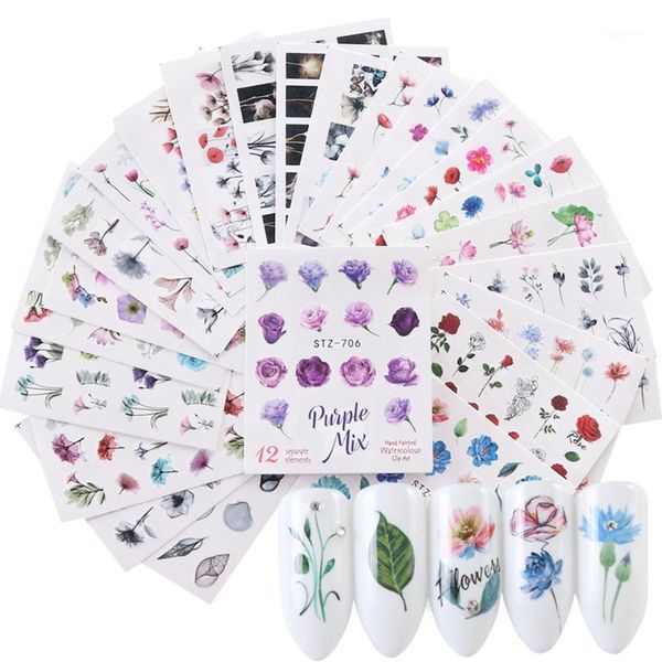 stickers & decals 24pcs watercolor floral flower sticker nail set sea horse designs gel manicure decor water slider chstz683-7061, Black
stickers & decals 24pcs watercolor floral flower sticker nail set sea horse designs gel manicure decor water slider chstz683-7061, Black