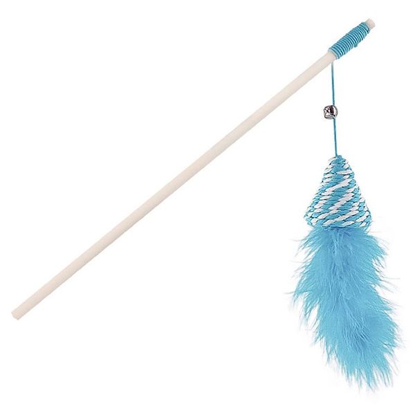 1pcs interactive cat wand fun fake feather wooden pole with bell kitten teaser pet toy playing funny porcelain toys
1pcs interactive cat wand fun fake feather wooden pole with bell kitten teaser pet toy playing funny porcelain toys