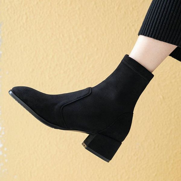 boots eshtonshero women ankle shoes woman med heels kid suede autumn flock winter platform ladies motorcycle sock size 3-9, Black
boots eshtonshero women ankle shoes woman med heels kid suede autumn flock winter platform ladies motorcycle sock size 3-9, Black