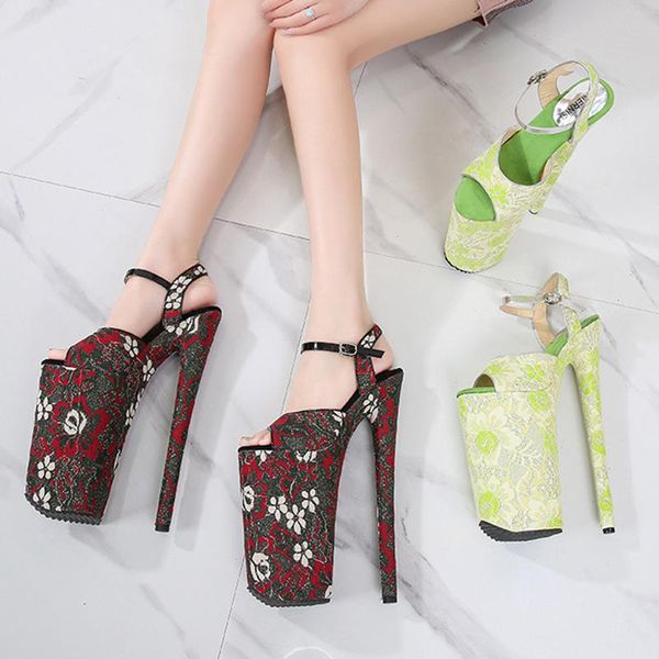 dress shoes car model sandals 26cm high heel plus size open toe ladies party fashion, Black
dress shoes car model sandals 26cm high heel plus size open toe ladies party fashion, Black