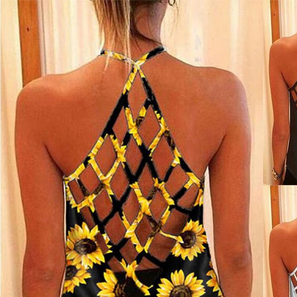 womens women tanks summer sunflower print hollow out open back suspender vest sleeveless tank female backless loose camisole, White
womens women tanks summer sunflower print hollow out open back suspender vest sleeveless tank female backless loose camisole, White