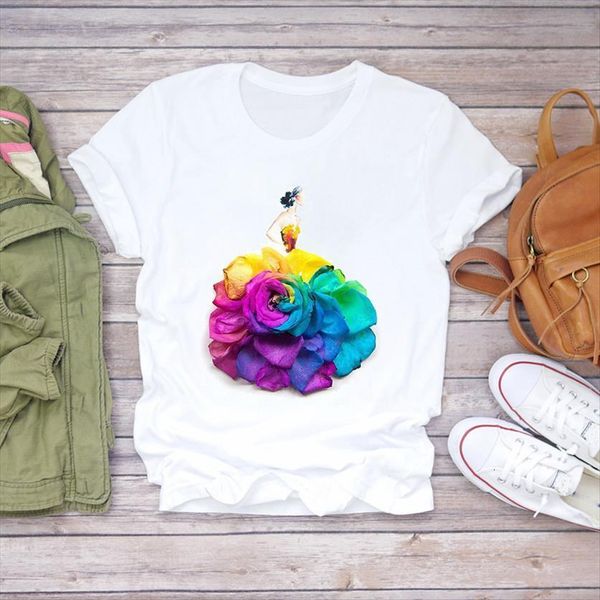 90s printing fashion floral womens tumblr flower print graphic female tee shirt, White
90s printing fashion floral womens tumblr flower print graphic female tee shirt, White