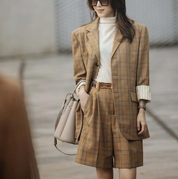 women's jackets original xiaohe icic spring and summer paris workshop line welsh wool silk plaid suit coat, Black;brown
women's jackets original xiaohe icic spring and summer paris workshop line welsh wool silk plaid suit coat, Black;brown