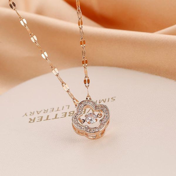pendant necklaces korean version of simple fashion clover necklace female beating heart titanium steel, Silver
pendant necklaces korean version of simple fashion clover necklace female beating heart titanium steel, Silver