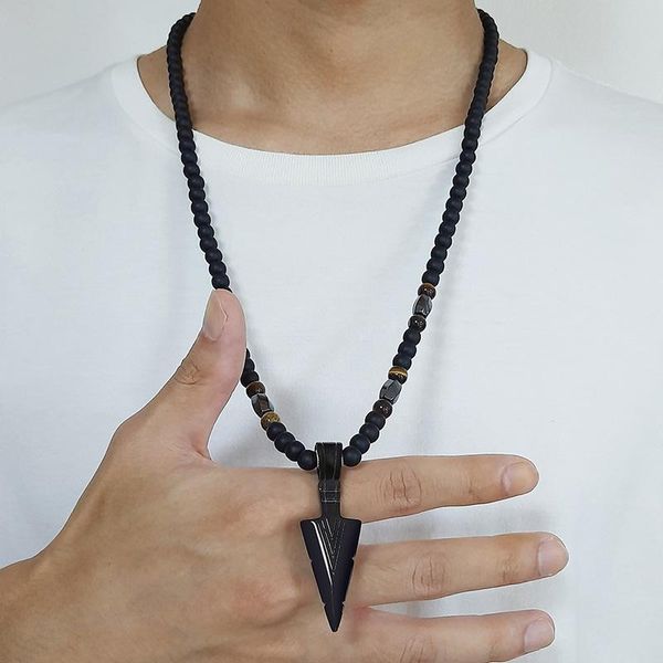 pendant necklaces vnox chunky long for men vintage retro stainless steel spear gothic punk natural stone beads stand chain, Silver
pendant necklaces vnox chunky long for men vintage retro stainless steel spear gothic punk natural stone beads stand chain, Silver