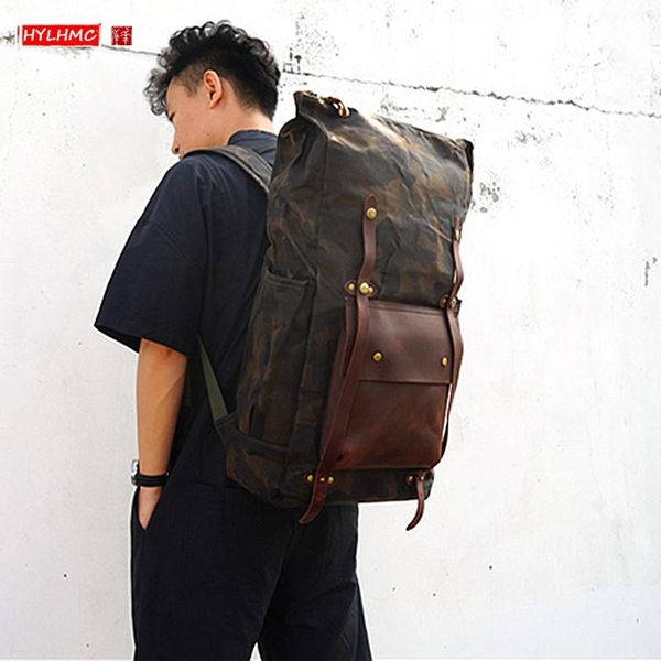 backpack genuine leather with canvas men male large capacity camouflage mountaineering outdoor travel backpacks shoulder bags
backpack genuine leather with canvas men male large capacity camouflage mountaineering outdoor travel backpacks shoulder bags