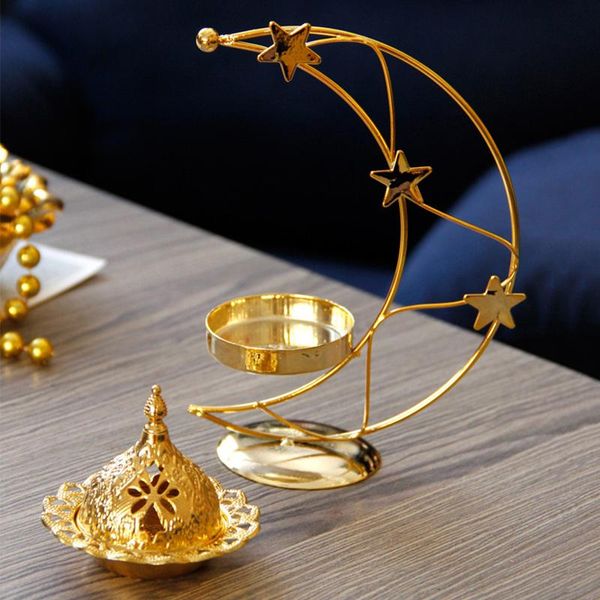 fragrance lamps suspended metal incense burner moon shape candle holder art decor portable handheld censer for eid muslim 14*15cm li
fragrance lamps suspended metal incense burner moon shape candle holder art decor portable handheld censer for eid muslim 14*15cm li