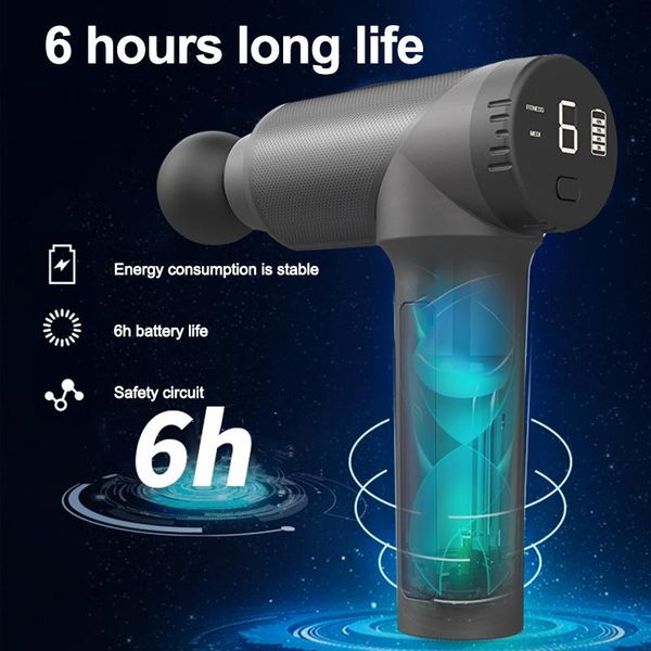 3500r/min electric fascia gun 9 gears 6 heads muscle relaxation strong massager 6h battery life body massage machine
3500r/min electric fascia gun 9 gears 6 heads muscle relaxation strong massager 6h battery life body massage machine