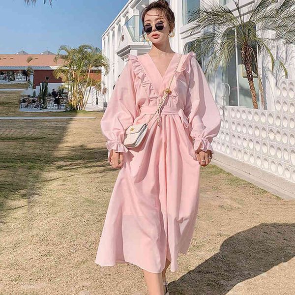 casual dresses women's summer dress a-line big size pink ladies spring doll collar long sleeve ruffled korean loose cool skirt fem, Black;gray
casual dresses women's summer dress a-line big size pink ladies spring doll collar long sleeve ruffled korean loose cool skirt fem, Black;gray