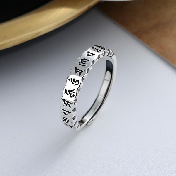 cluster rings s925 sterling silver heart sutra six-character mantra buddhist ring retro ins hipster fashion female net red index finger, Golden;silver
cluster rings s925 sterling silver heart sutra six-character mantra buddhist ring retro ins hipster fashion female net red index finger, Golden;silver