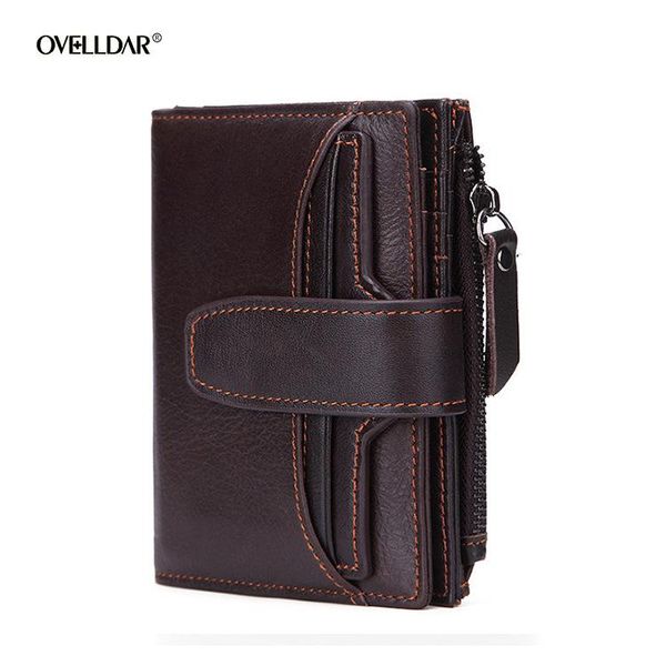 anti-theft brush head layer genuine leather men's wallet short oil wax cowhide bag wallets, Red;black
anti-theft brush head layer genuine leather men's wallet short oil wax cowhide bag wallets, Red;black