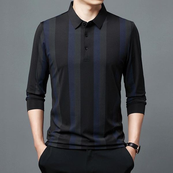 men's t-shirts autumn quick drying business casual t-shirt long sleeve shirt fashion stripe top, White;black
men's t-shirts autumn quick drying business casual t-shirt long sleeve shirt fashion stripe top, White;black