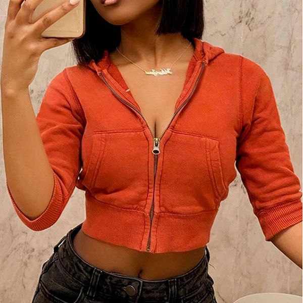 women's jackets long sleeve zipper hoodie streetwear pocket nightclub ladies jacket women clothing 2021 fashion nine-point, Black;brown
women's jackets long sleeve zipper hoodie streetwear pocket nightclub ladies jacket women clothing 2021 fashion nine-point, Black;brown