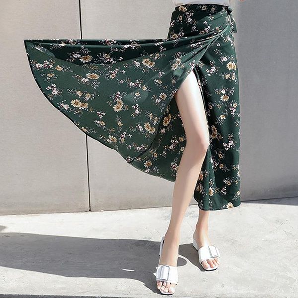 skirts chic floral one-piece chiffon long beach skirt side split lace up summer women printed high waist casual jupe femme, Black
skirts chic floral one-piece chiffon long beach skirt side split lace up summer women printed high waist casual jupe femme, Black