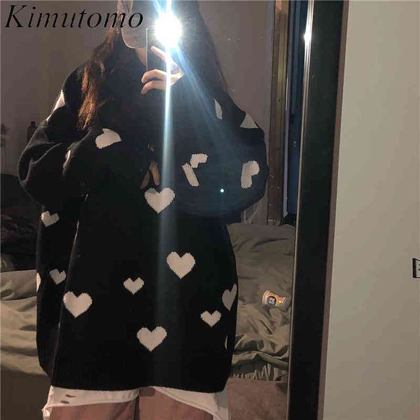 kimutomo women sweater spring autumn korea chic fashion female o-neck heart jacquard long sleeve pullovers outwear loose 210521, White
kimutomo women sweater spring autumn korea chic fashion female o-neck heart jacquard long sleeve pullovers outwear loose 210521, White