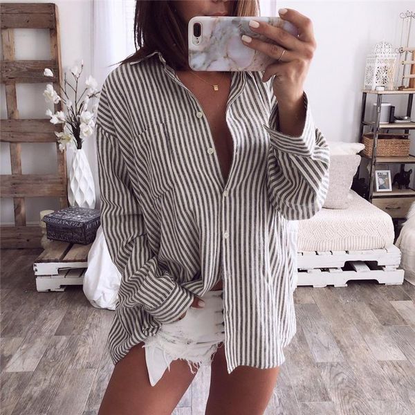 women's blouses & shirts 2021 women loose striped long sleeve button v neck shirt boyfriend stylish casual blouse, White
women's blouses & shirts 2021 women loose striped long sleeve button v neck shirt boyfriend stylish casual blouse, White