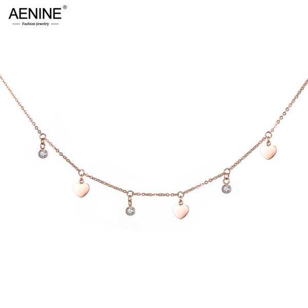pendant necklaces aenine titanium stainless steel love heart choker for women rose gold cz crystal necklace jewelry an18275, Silver
pendant necklaces aenine titanium stainless steel love heart choker for women rose gold cz crystal necklace jewelry an18275, Silver