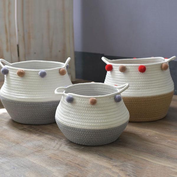 storage baskets cotton rope laundry basket bucket tassel venonat decoration sundries clothes toy org
storage baskets cotton rope laundry basket bucket tassel venonat decoration sundries clothes toy org
