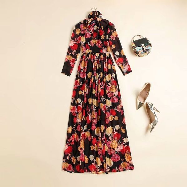casual dresses floor length dress summer chic fashion women bow collar colorful flower print sleeve beach maxi long lady nkh7, Black;gray
casual dresses floor length dress summer chic fashion women bow collar colorful flower print sleeve beach maxi long lady nkh7, Black;gray