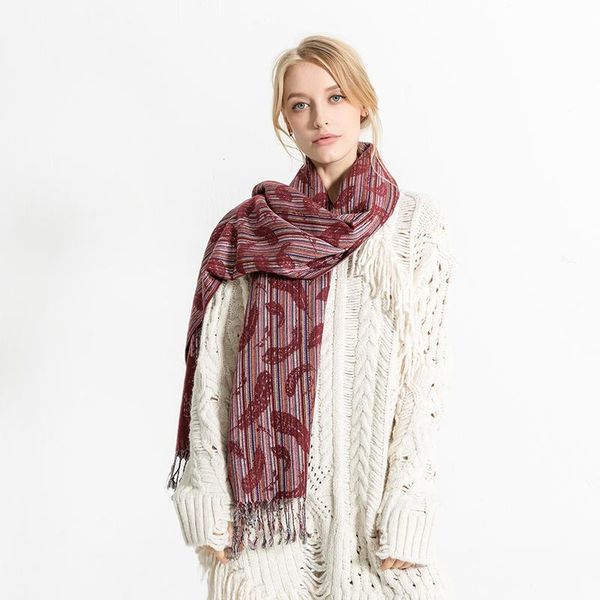 bandanas 2021 autumn winter fashion women cashmere scarf three-dimensional leaf pattern striped tassel warm shawl wrap hijab, Blue;gray
bandanas 2021 autumn winter fashion women cashmere scarf three-dimensional leaf pattern striped tassel warm shawl wrap hijab, Blue;gray