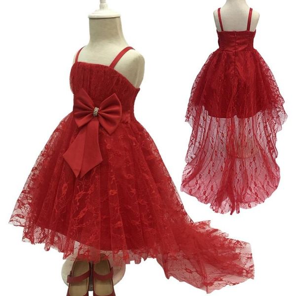 girl's dresses flower girls children fashion suspender lace with bow and train kids birthday wedding dress, Red;yellow
girl's dresses flower girls children fashion suspender lace with bow and train kids birthday wedding dress, Red;yellow