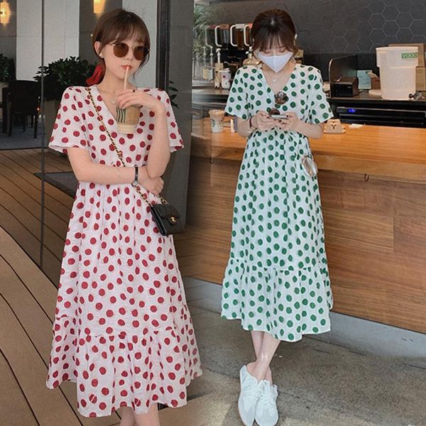 maternity dresses clothes summer short sleeves v neck dot printing easy matching loose stylish dress pregnant women mom, White
maternity dresses clothes summer short sleeves v neck dot printing easy matching loose stylish dress pregnant women mom, White