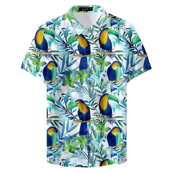 summer fashion print colorful parrot cartoon custom casual shirt 210520, White;black
summer fashion print colorful parrot cartoon custom casual shirt 210520, White;black