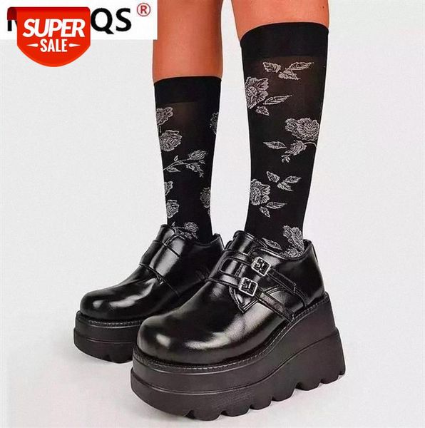 2021 brand gothic high wedges buckle autumn cool female pumps thick bottom design platform black women casual shoes woman #md50
2021 brand gothic high wedges buckle autumn cool female pumps thick bottom design platform black women casual shoes woman #md50