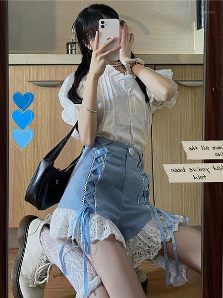 women's jeans 2021 fashion plus size lace denim shorts women stitching straps high waist casual straight wide leg pants, Blue
women's jeans 2021 fashion plus size lace denim shorts women stitching straps high waist casual straight wide leg pants, Blue