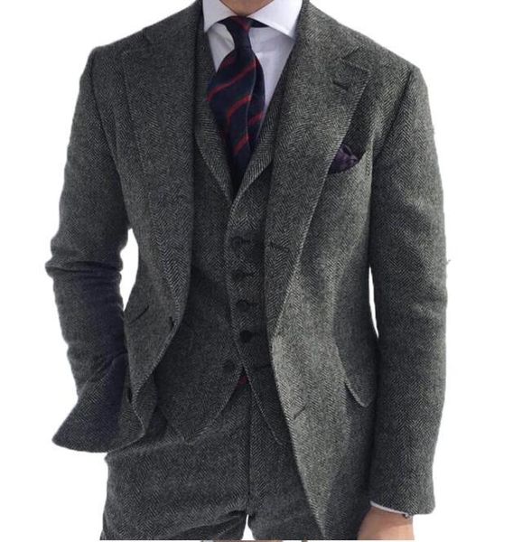 men's suits & blazers 2022 3 pieces wool tweed herringbone suit formal business trajes para hombre groomsmen jacket slim fit clothing, White;black
men's suits & blazers 2022 3 pieces wool tweed herringbone suit formal business trajes para hombre groomsmen jacket slim fit clothing, White;black