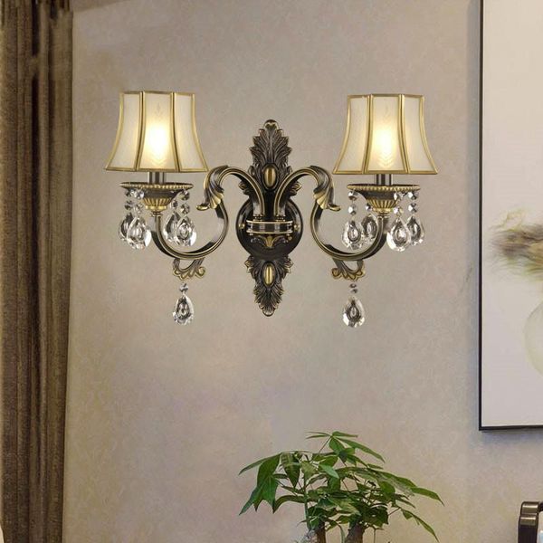 wall lamp mediterranean retro double head black polished gold crystal indoor room living dining all copper lamps
wall lamp mediterranean retro double head black polished gold crystal indoor room living dining all copper lamps