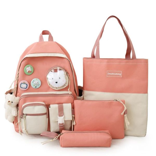 school bags kawaii candy color for teenage girls 4-piece set high backpack2021 multi-pocket backpack female shoulder
school bags kawaii candy color for teenage girls 4-piece set high backpack2021 multi-pocket backpack female shoulder