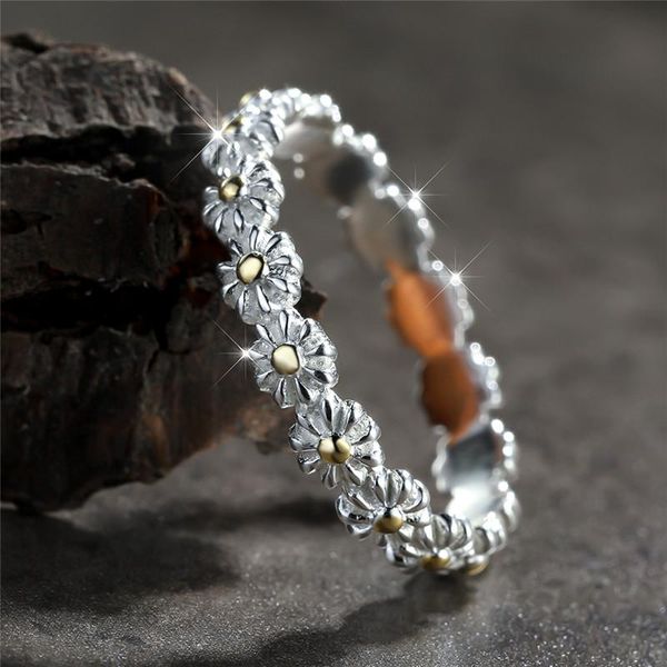 cluster rings vintage gold color small daisy ring female dainty flower real 925 sterling silver engagement for women bridal jewelry, Golden;silver
cluster rings vintage gold color small daisy ring female dainty flower real 925 sterling silver engagement for women bridal jewelry, Golden;silver