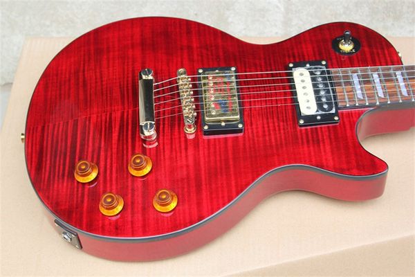 flyoung custom lp electric guitar tiger pattern veneer dark wine red metal accessories can be customized
flyoung custom lp electric guitar tiger pattern veneer dark wine red metal accessories can be customized