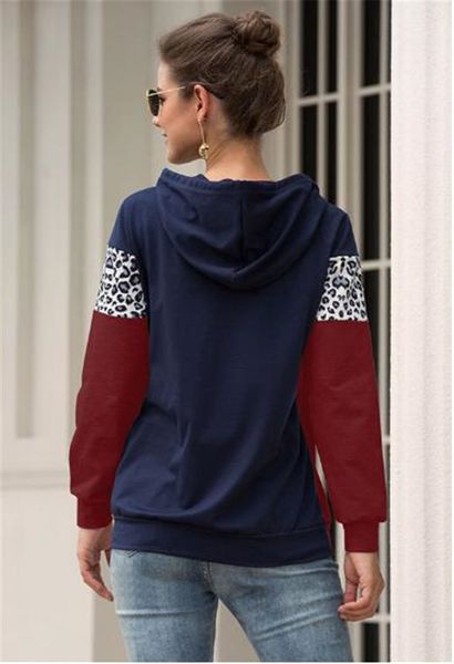 casual patchwork color o-neck clothing womens style fashion leopard panelled loose hoodies, Black
casual patchwork color o-neck clothing womens style fashion leopard panelled loose hoodies, Black