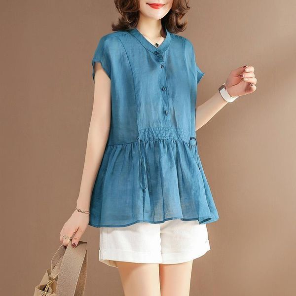 women's blouses & shirts 100% cotton shirt women summer loose casual 2021 korean style vintage v-neck ladies elegant p1098, White
women's blouses & shirts 100% cotton shirt women summer loose casual 2021 korean style vintage v-neck ladies elegant p1098, White