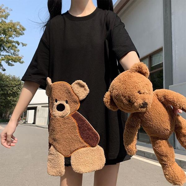 women's t-shirt trendy ins korean version of harajuku cute kawaii bear female summer y2k casual loose oversized woman ulzzang, White
women's t-shirt trendy ins korean version of harajuku cute kawaii bear female summer y2k casual loose oversized woman ulzzang, White