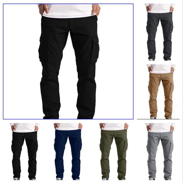 men's pants casual multi-pocket cotton overalls pure color plus size straight trousers fashion 2021 autumn style, Black
men's pants casual multi-pocket cotton overalls pure color plus size straight trousers fashion 2021 autumn style, Black