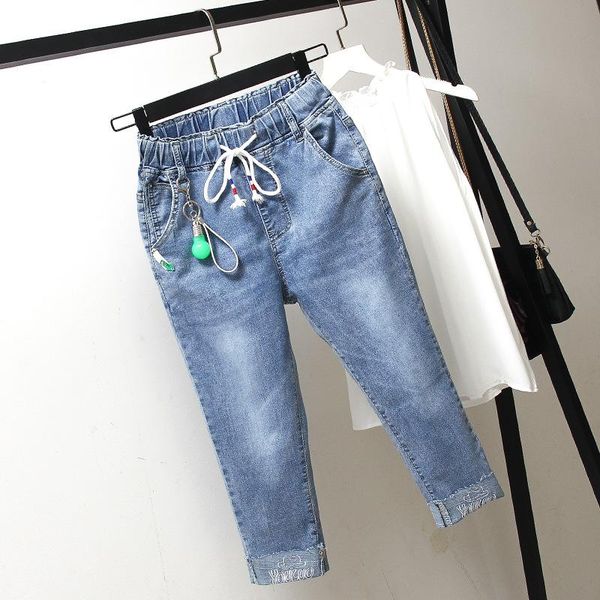 women's jeans 2021 stretch loose women with high waist elastic for casual calf length harem pants plus size, Blue
women's jeans 2021 stretch loose women with high waist elastic for casual calf length harem pants plus size, Blue