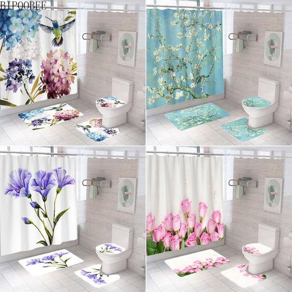 beautiful bird flowers printed bathroom curtains set rose fabric shower curtain pedestal non-slip rug toilet lid cover bath mat
beautiful bird flowers printed bathroom curtains set rose fabric shower curtain pedestal non-slip rug toilet lid cover bath mat