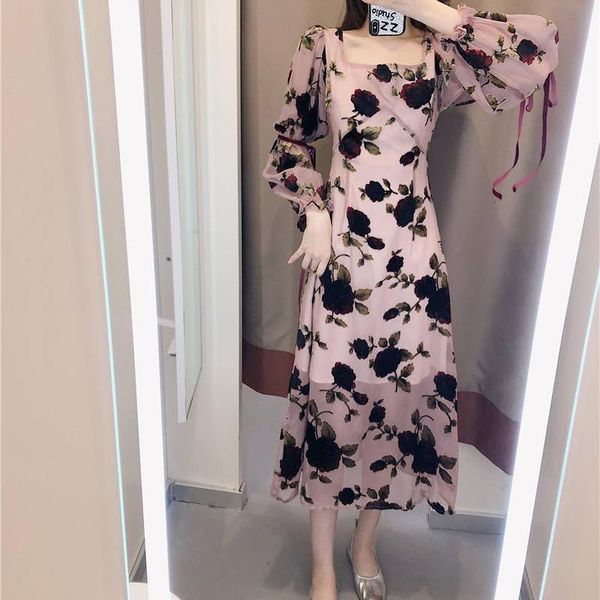 casual dresses philosophy wonder 2021 spring women print high waist dress lady lantern sleeve a-line female square collar vestido, Black;gray
casual dresses philosophy wonder 2021 spring women print high waist dress lady lantern sleeve a-line female square collar vestido, Black;gray