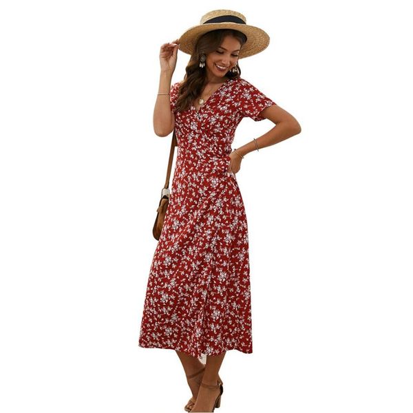 ladies vintage floral print long dress women beach sundress v neck short sleeve casual slim summer women dress female vestidos 210416, Black;gray
ladies vintage floral print long dress women beach sundress v neck short sleeve casual slim summer women dress female vestidos 210416, Black;gray