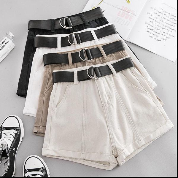 women shorts summer autumn casual sashes denim wide high waist loose leg slim all match sporting female mw432, White;black
women shorts summer autumn casual sashes denim wide high waist loose leg slim all match sporting female mw432, White;black